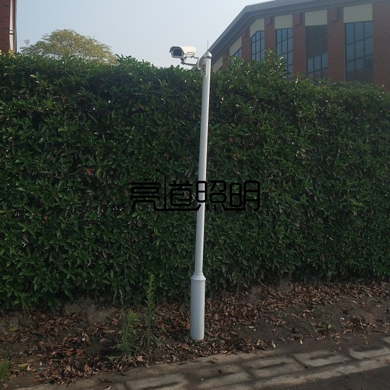 遼寧小區(qū)3.5米監(jiān)控立桿實拍圖片 室外監(jiān)控桿