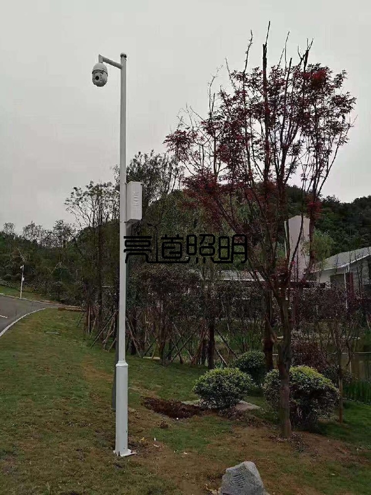 遼寧室外監(jiān)控立桿 球機(jī)監(jiān)控桿 配室外防水箱